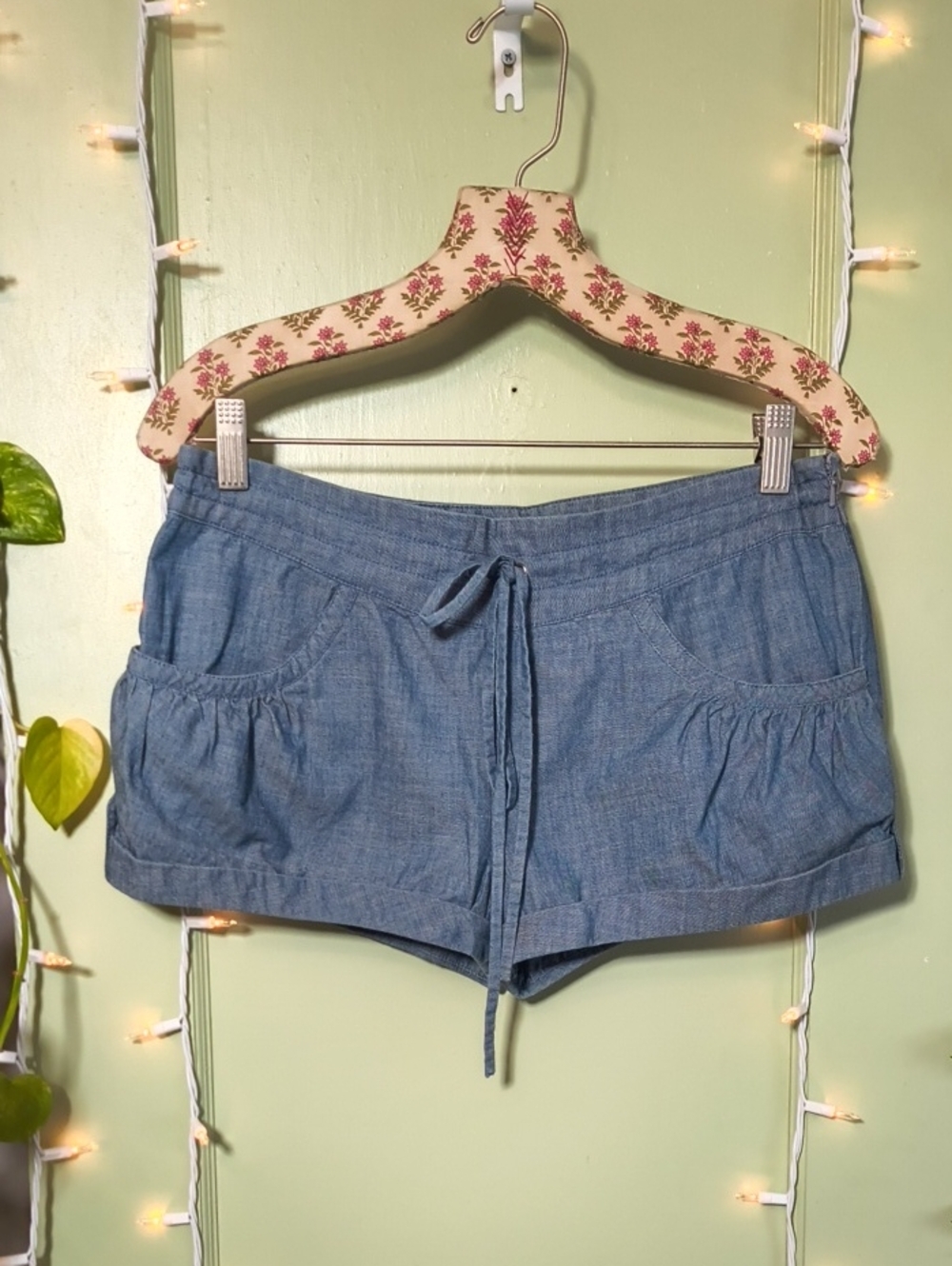 Women's Jill Stuart 100% Silk Chambray Bloomer Bubble Shorts 2